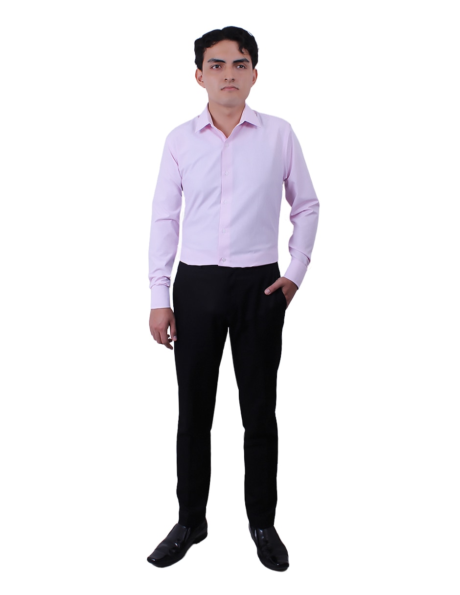 Camisa formal manga larga para hombre