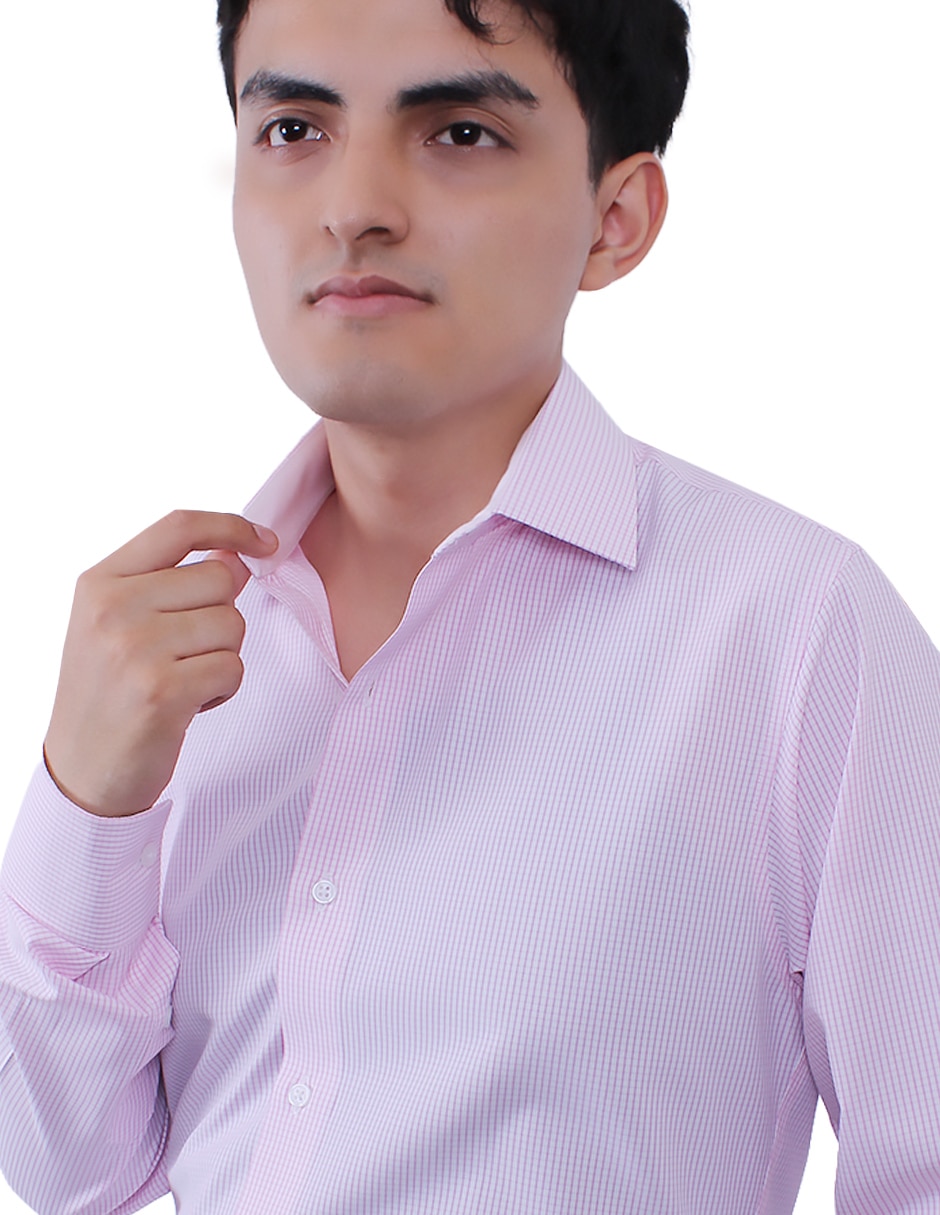 Camisa formal manga larga para hombre