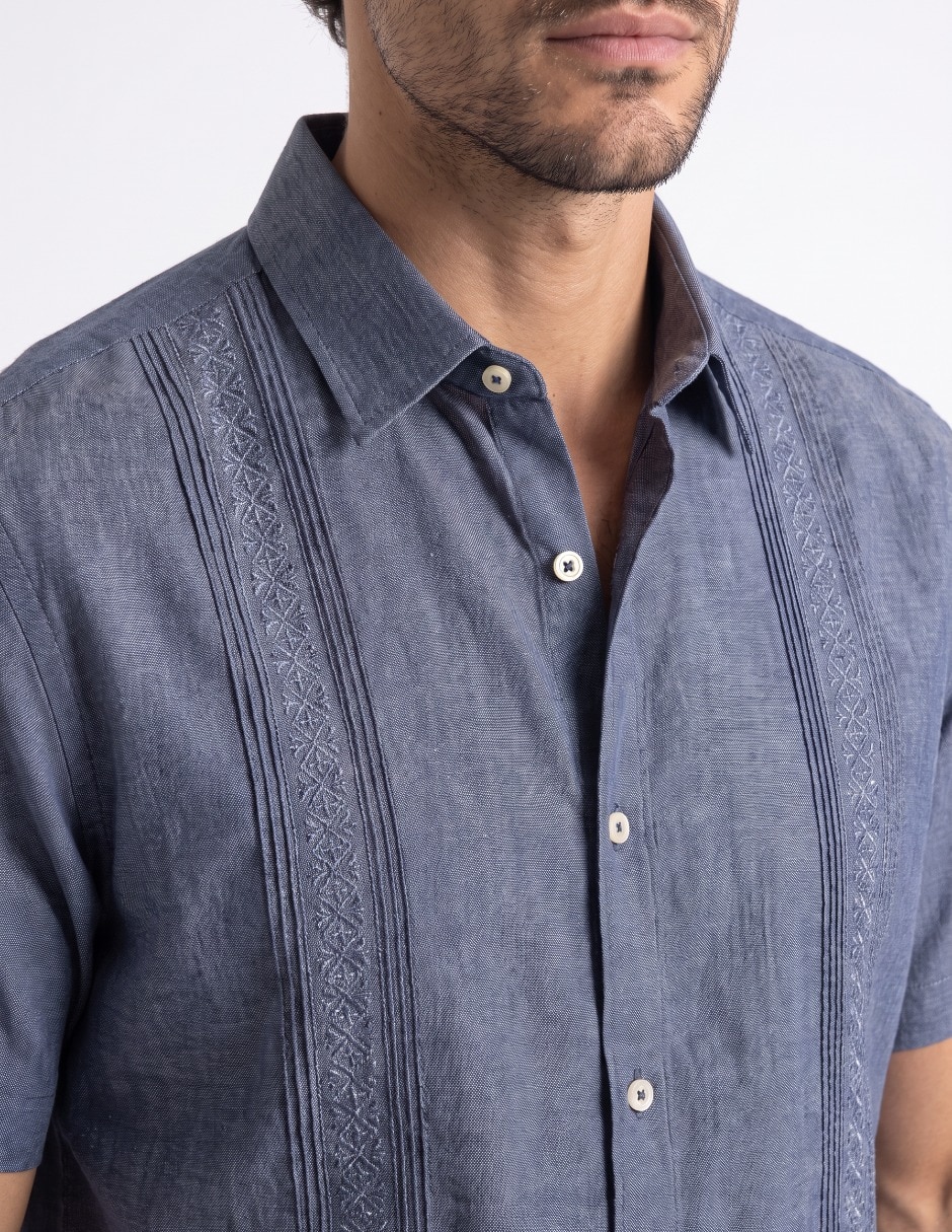 Camisa casual manga corta para hombre 4